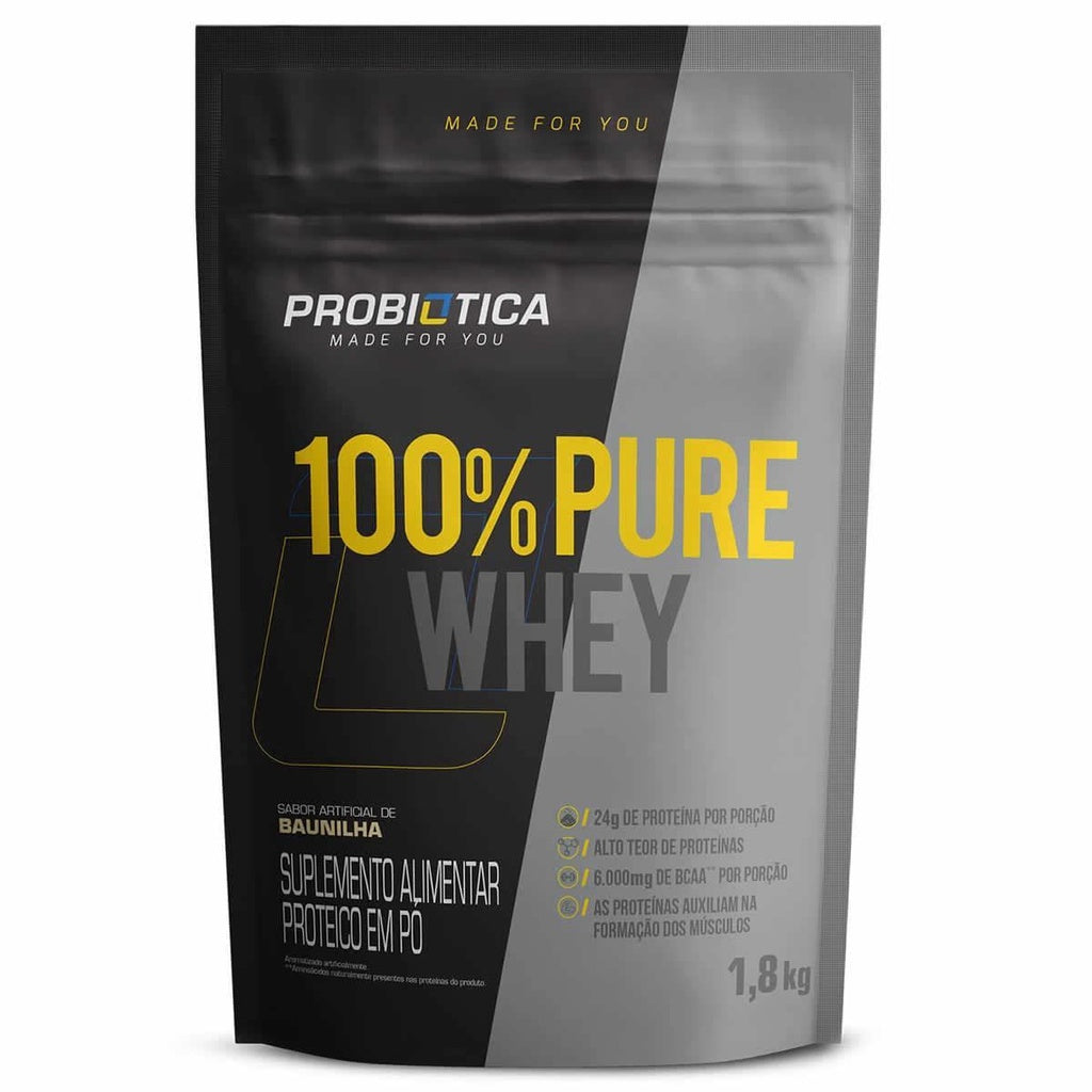 100% Whey Protein Pure 1,8kg Refil Probiotica