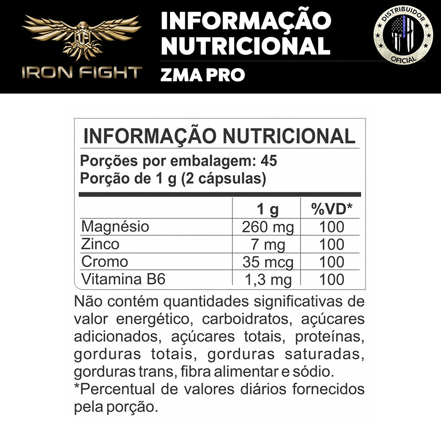 Zma Pro Com Picolinato De Cromo - Pote 90 Cápsulas