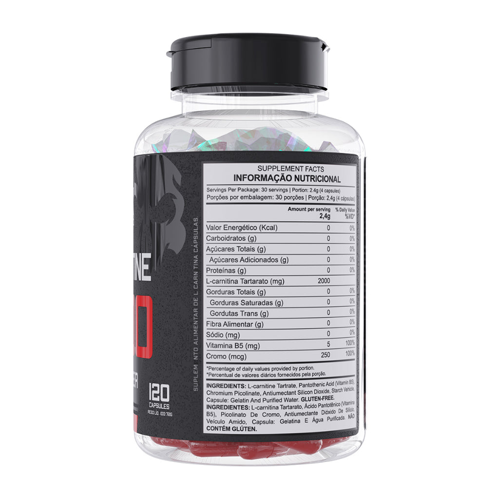 L Carnitina 2000mg Fat Burn 120 Cápsulas Dark Lab