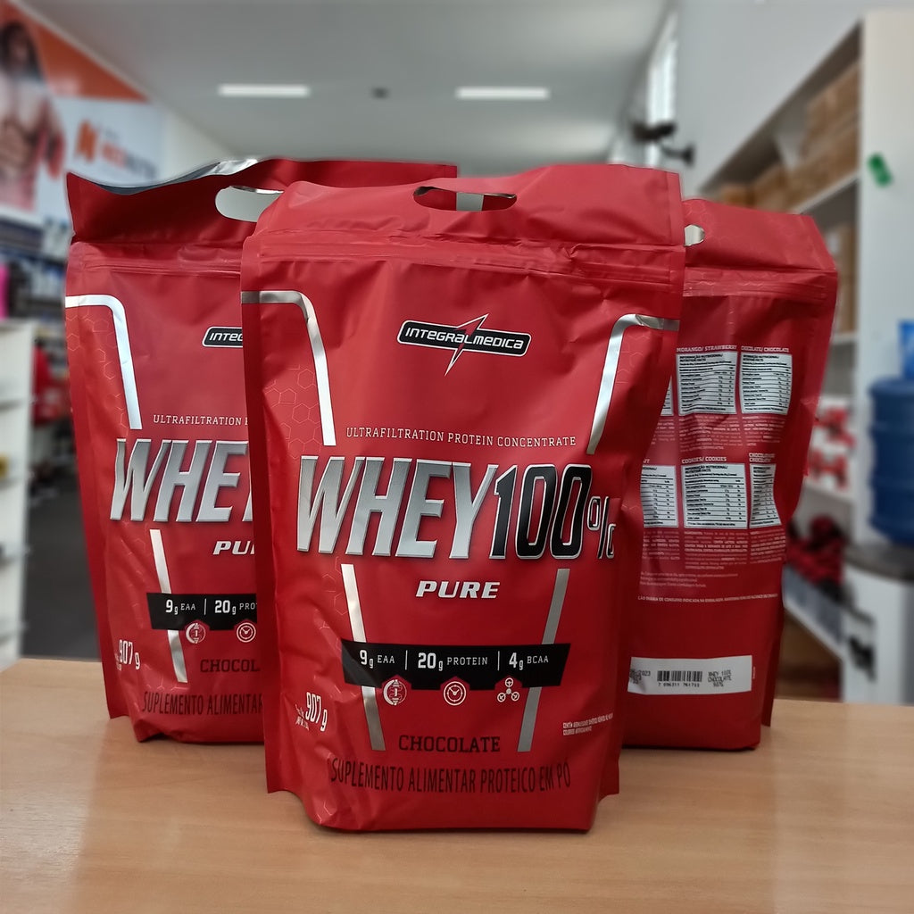 Whey Protein 100% Pure Concentrado 900g Refil - Integralmedica