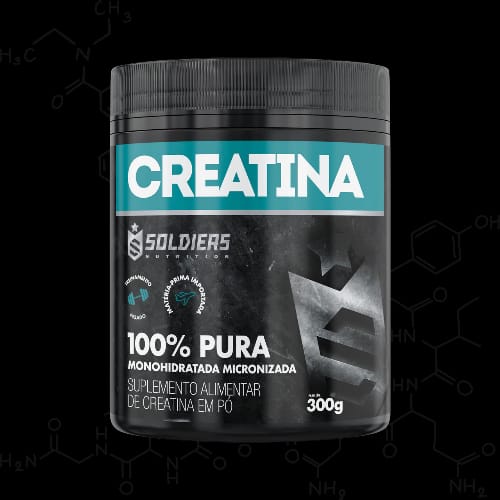 Creatina Monohidratada 300g - 100% Pura Importada - Soldiers Nutrition