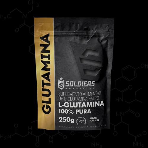 L - Glutamina 250g - 100% Pura Importada - Soldiers Nutrition