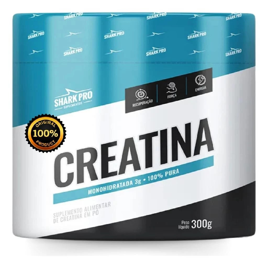 Creatina 300g Monohidratada - Shark Pro Sabor Sem Sabor