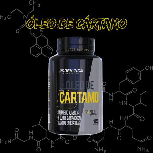 Óleo de Cártamo com Vitamina E - 120 Cápsulas - Probiótica