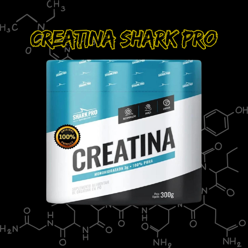 Creatina 300g Monohidratada - Shark Pro Sabor Sem Sabor