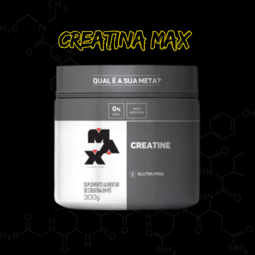 Creatina Monohidratada Pura 300g Max Titanium - 100% Pura