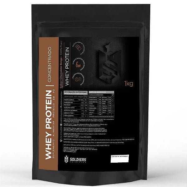 Whey Protein Concentrado 1kg - Importado - Soldiers Nutrition