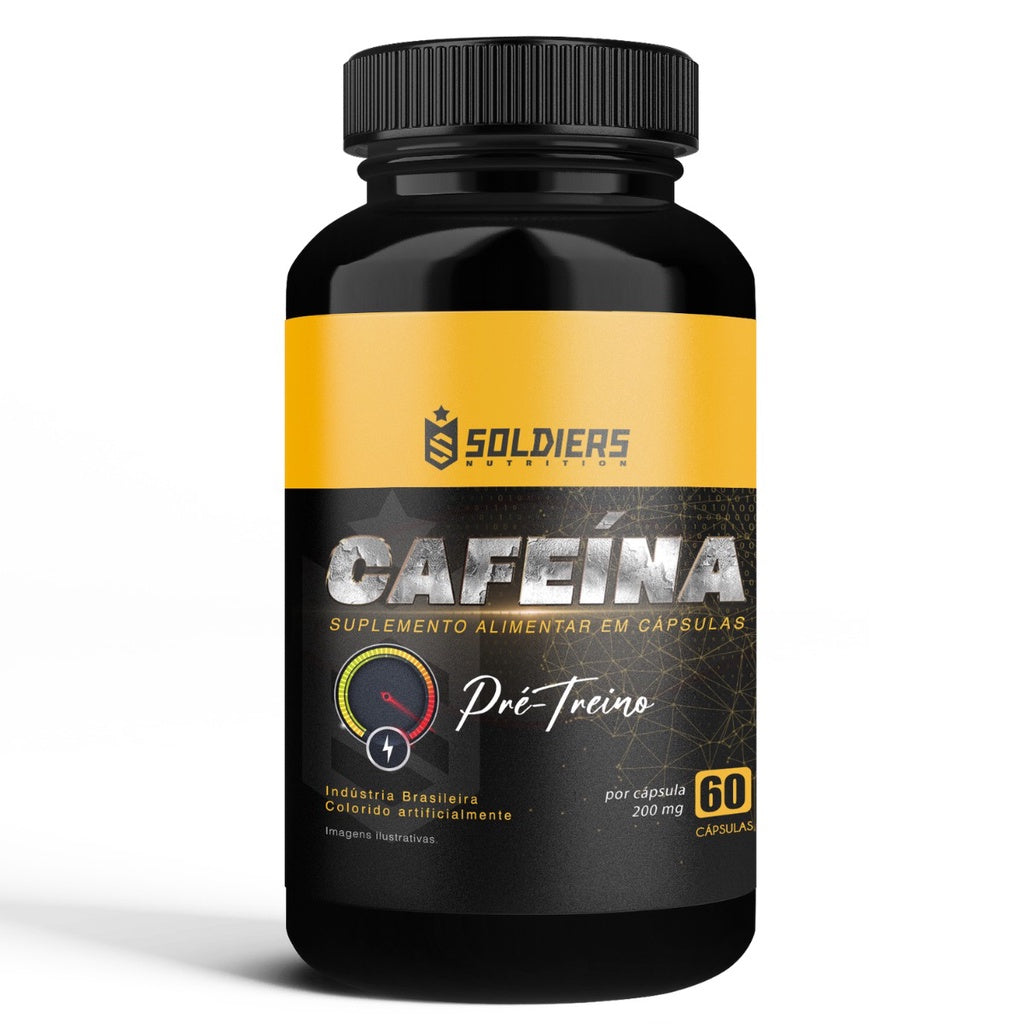 Cafeína 100% Pura - Soldiers Nutrition - Termogênico - 60 Cápsulas